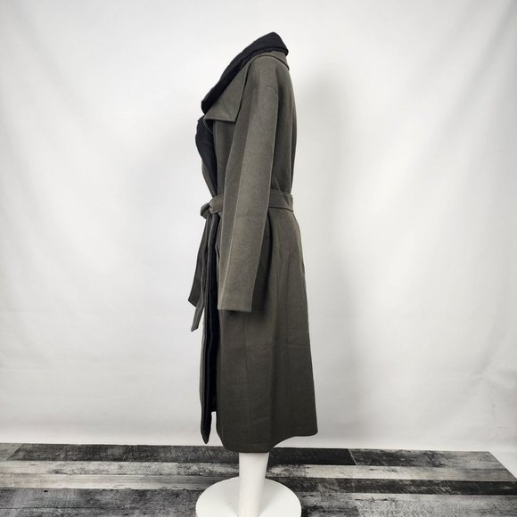 Asos Green Wrap Waist Tie Winter Jacket Size 12 - Picture 7 of 14